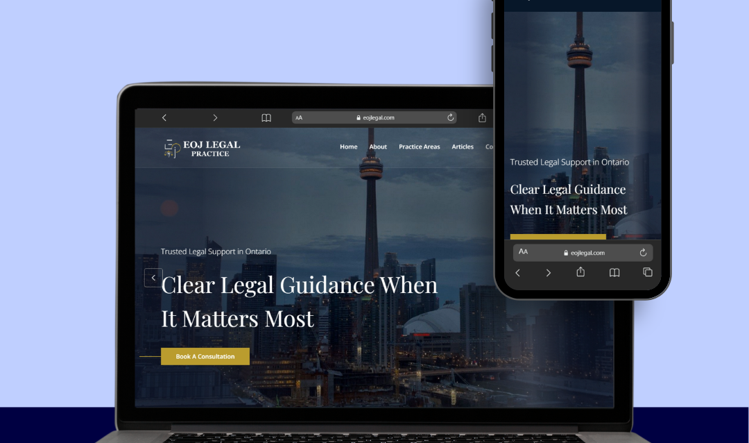 EOJ legal Website Mockup EOJ legal Website Mockup