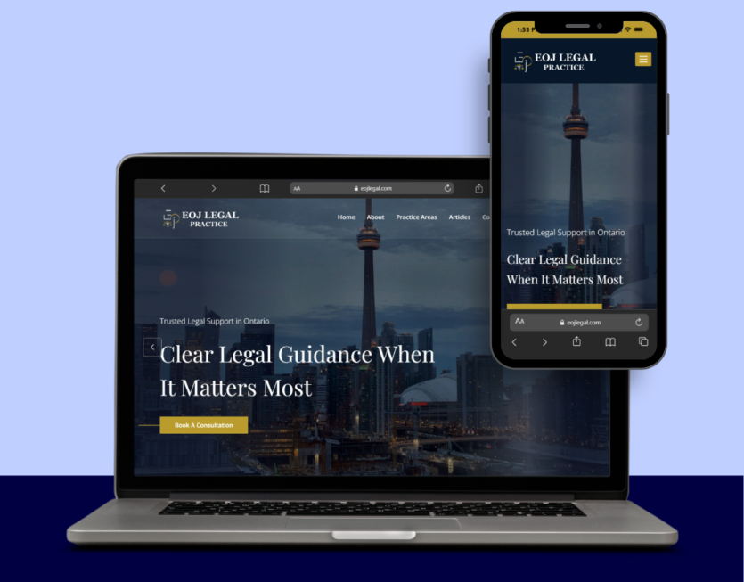 EOJ legal Website Mockup EOJ legal Website Mockup